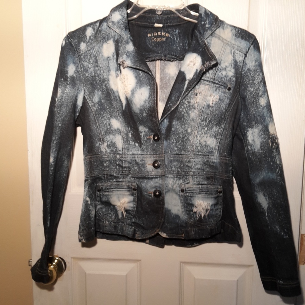 Riders Copper Womens Distressed Jacket Sz M